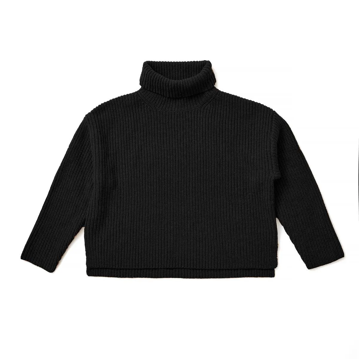 Textured Turtleneck - Black