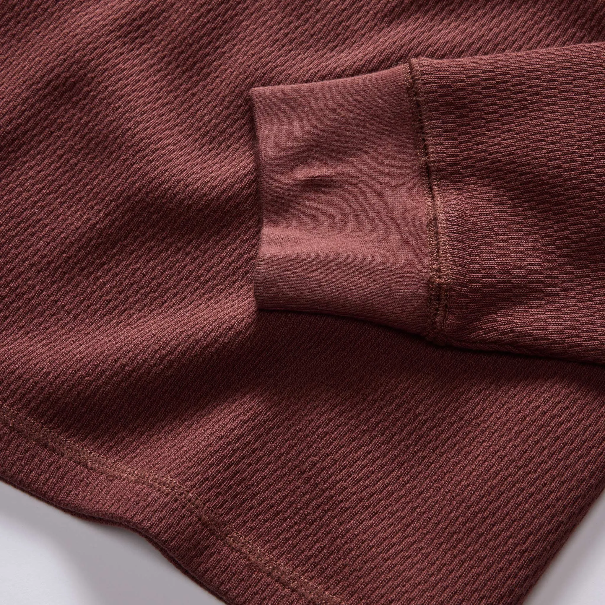 The Organic Cotton Waffle Henley in Burgundy