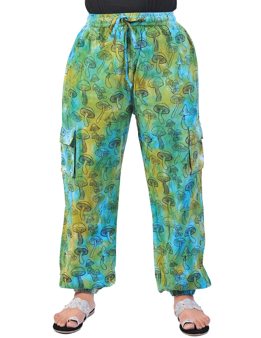 Tie Dye Mushroom Print Joggers