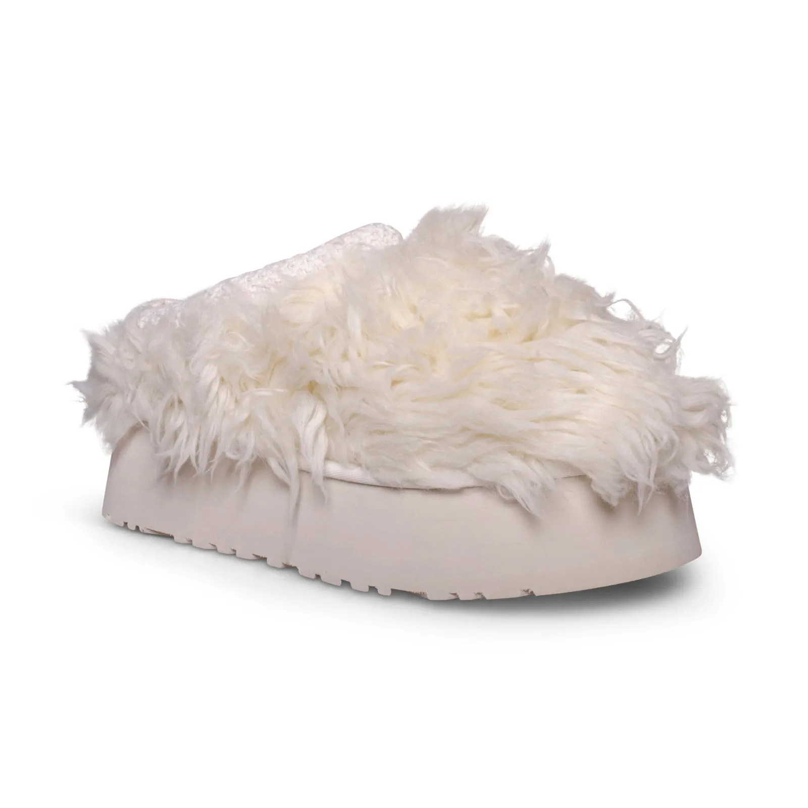 UGG Fluff Momma Sugar Tasman White Slippers - Women's