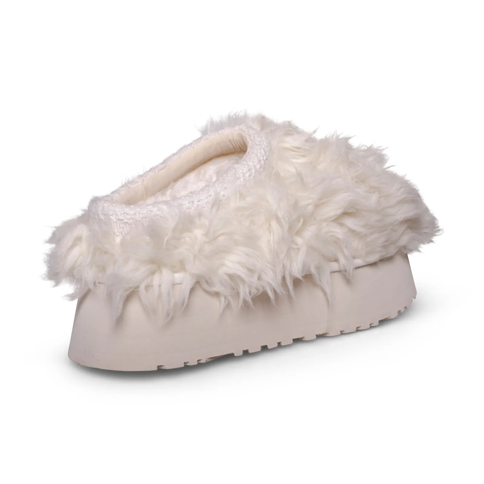 UGG Fluff Momma Sugar Tasman White Slippers - Women's