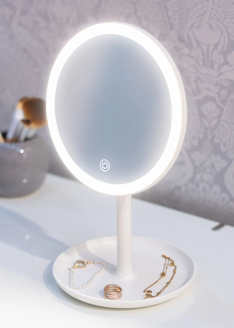 ValueLights White LED Make Up Mirror Bluetooth Speaker (33cm x 20cm x 18cm)