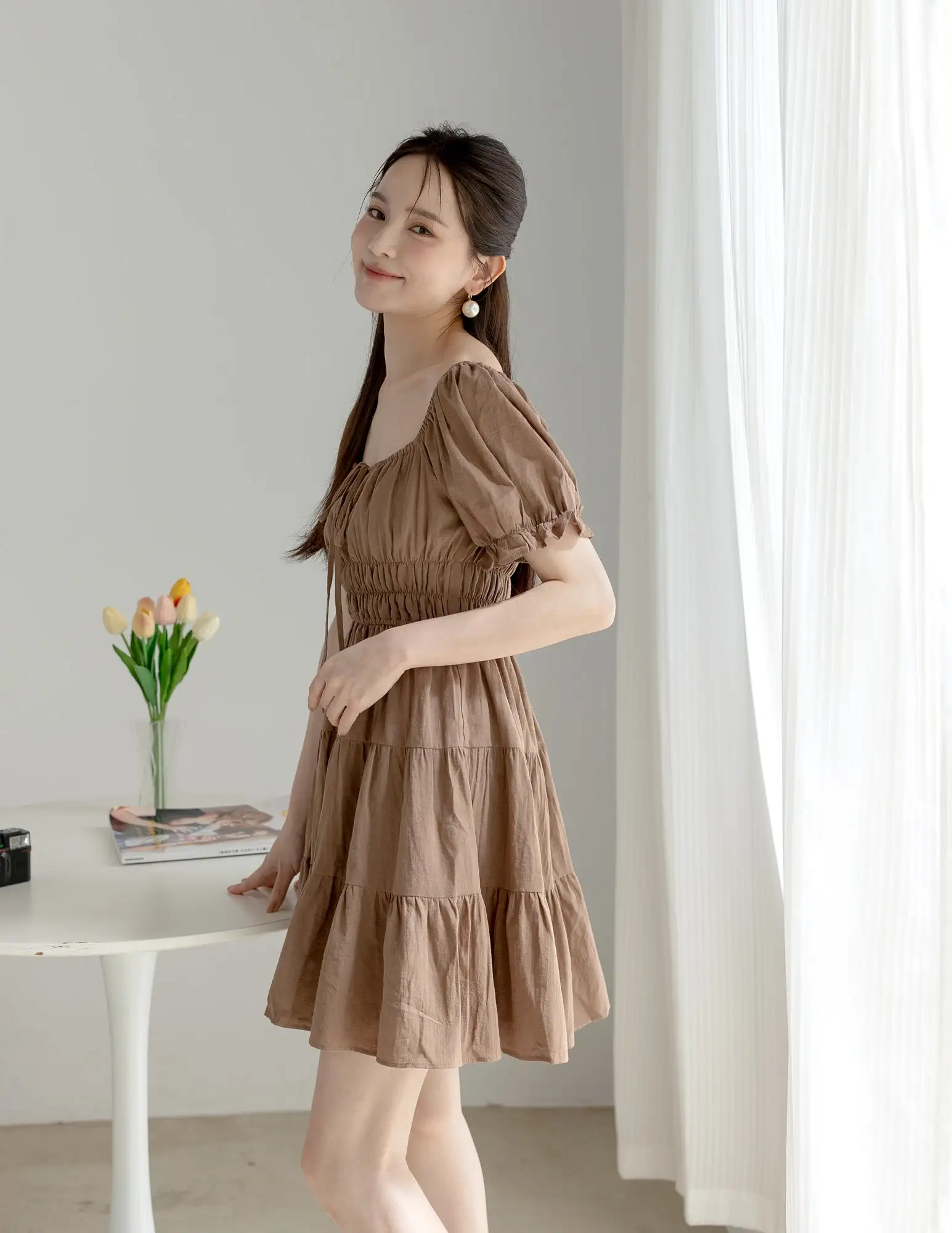 Vivianne Dress in Brown