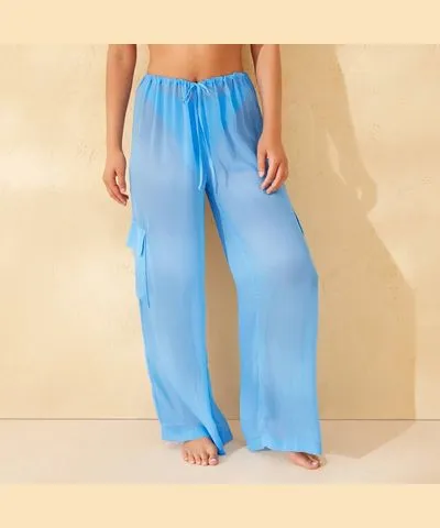 Wild Fable Women's Chiffon Swim Cover Up Cargo Pants