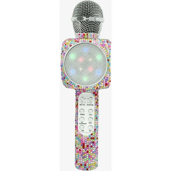 Wireless Express Confetti Bling Karaoke Microphone & Bluetooth Speaker