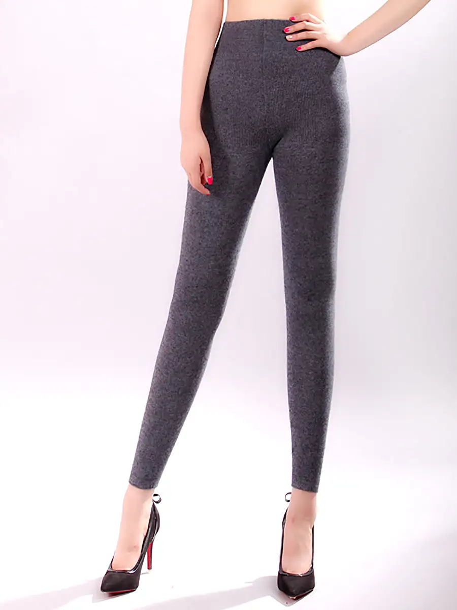 Women Winter Warm Solid Wool Thick Leggings