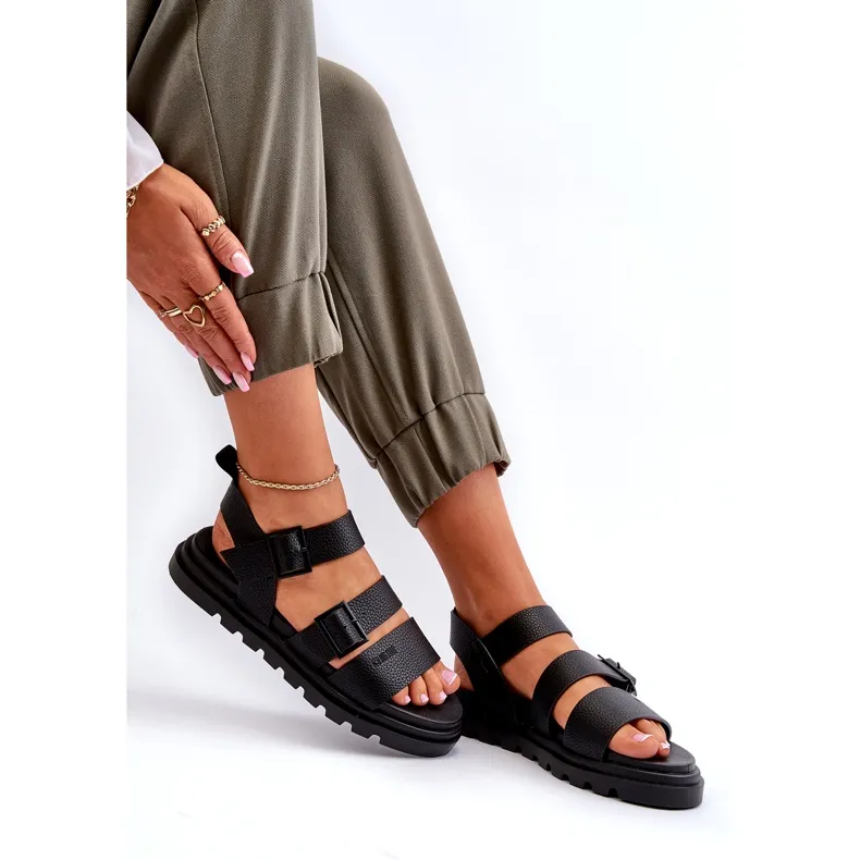 Women's Eco Leather Sandals Big Star NN274065 Black