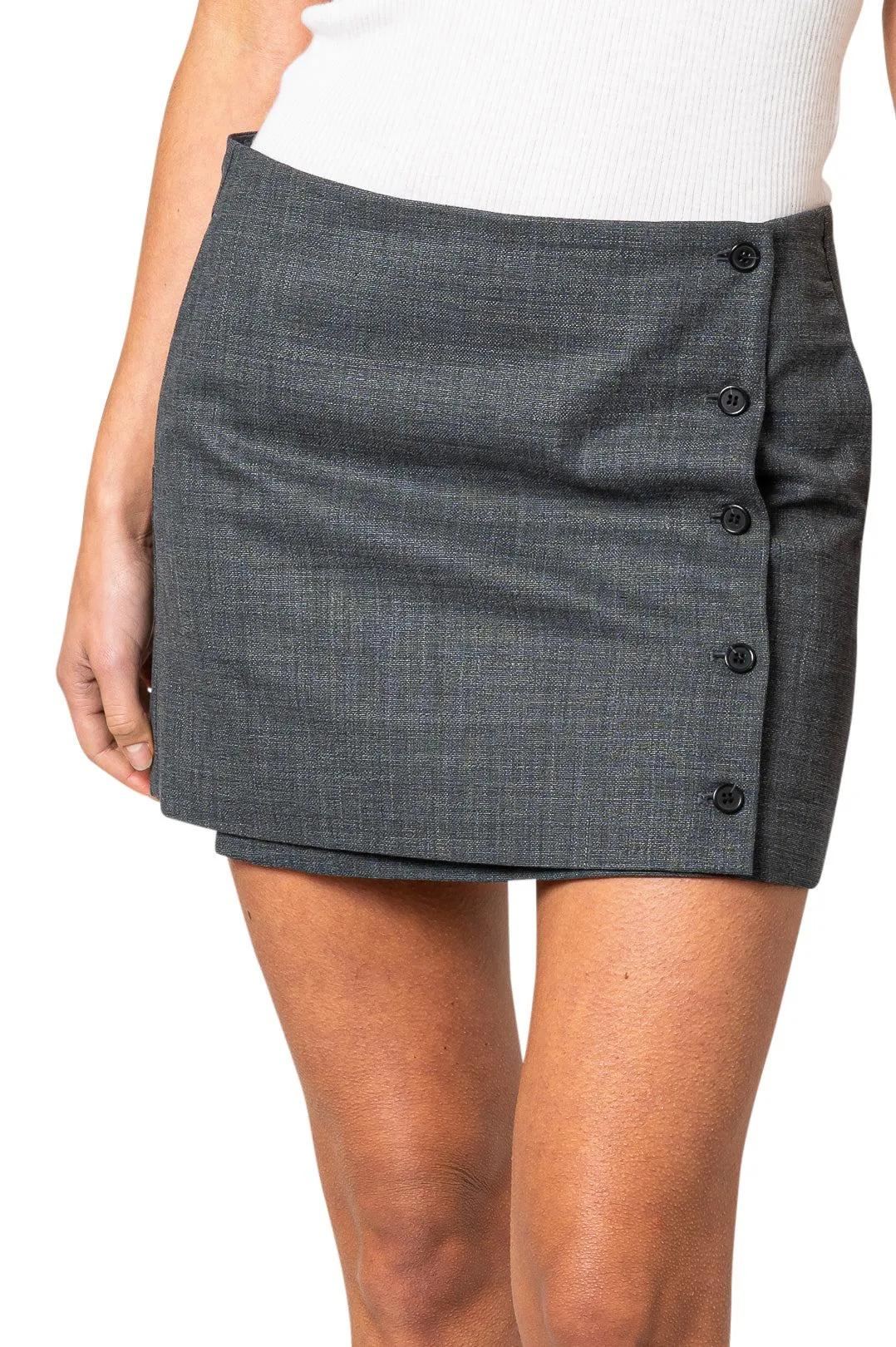 Wool mini-skirt