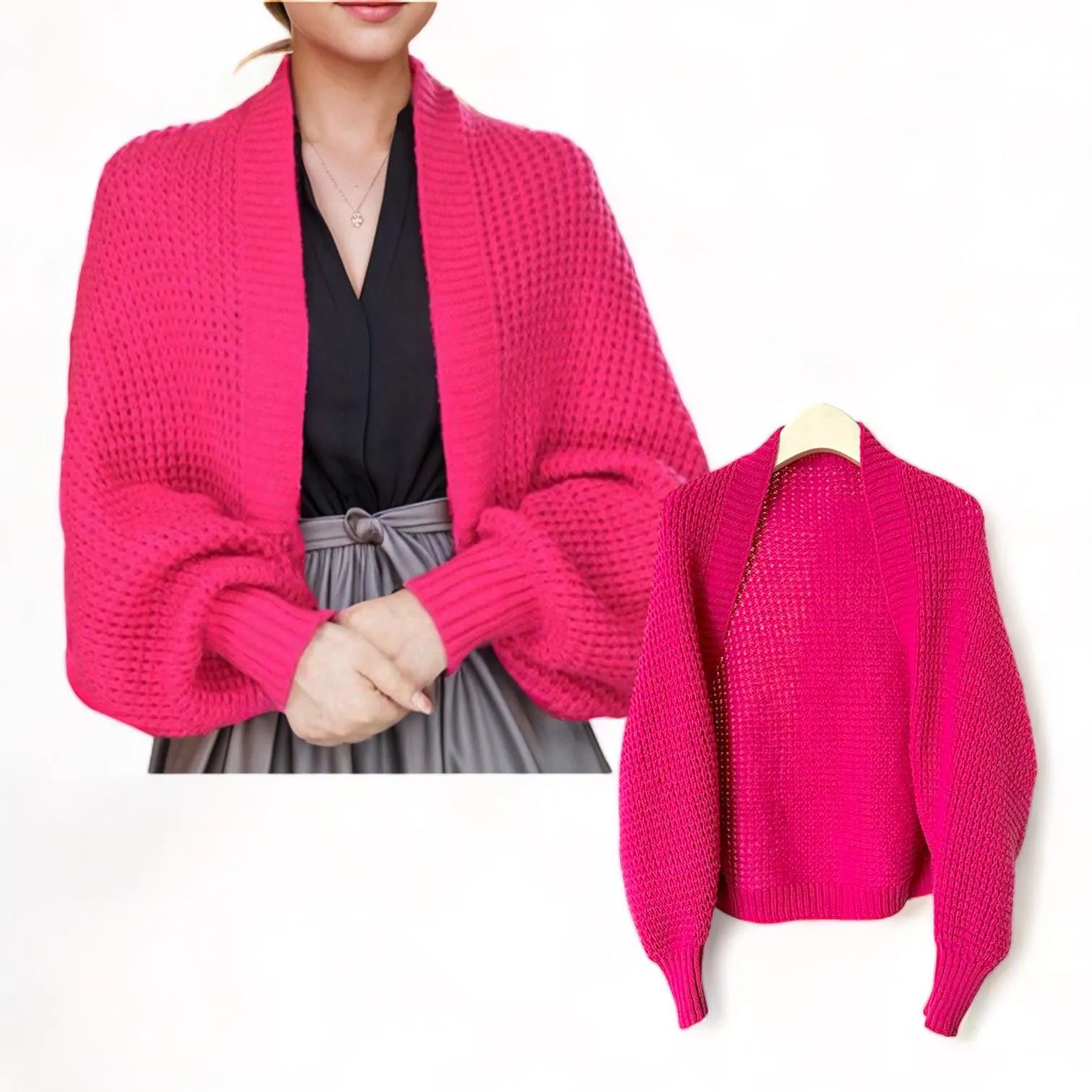 WRAP Knitted Bolero Cardigan