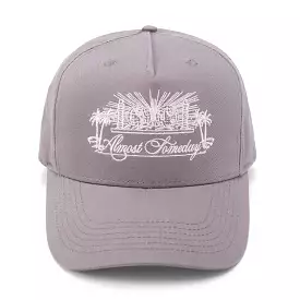 Wreath Snapback Hat Grey