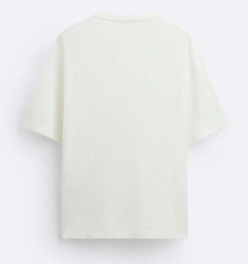 ZARA  |Henry Neck Plain Short Sleeves Henley T-Shirts